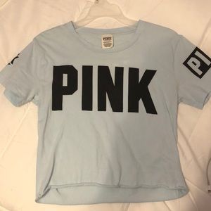 PINK graphic cropped T-shirt